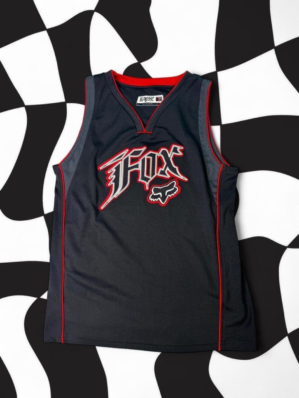 Fox Racing black/red jersey with red trim, size Large